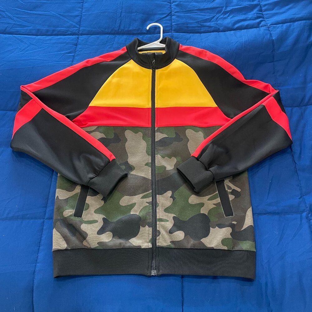 Rich & Rotten Colorblock Track Jacket - Multi-Color Camo - Size M